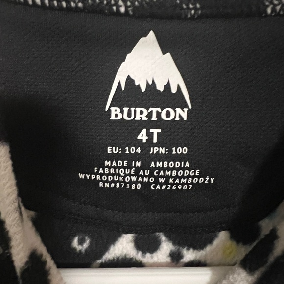 Burton Burton Fleece Base Layer Set, 4T - Picture 6 of 8